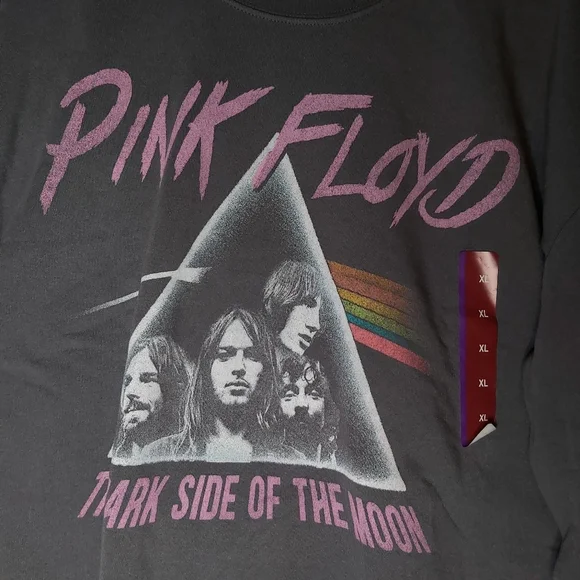 💢SOLD💢Women's Pink Floyd Cropped Top Sweatshirt- Gray - Picture 3 of 10